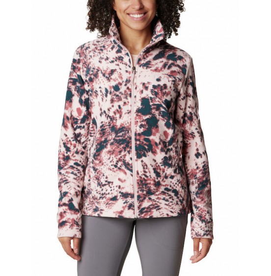 COLUMBIA FAST TREK PRINTED JKT 1622211-626 DUSTY PINK FLURRIES (POZ)