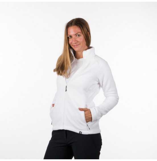 NORTHFINDER Women's fleece sweatshirt Polartec® Micro 270 SMREKOVICA MI-4739PRO-SH 377 WHITE
