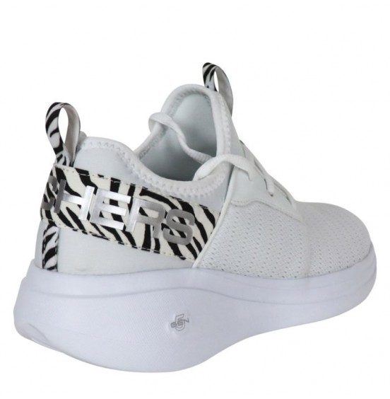 SKECHERS GO RUN FAST - SPECIES ZEBRA WHITE (128885-ZBA)