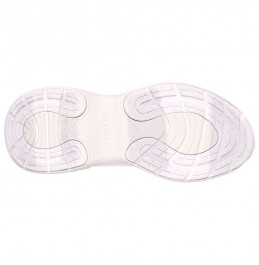 SKECHERS SNAKE TRIMMED PERFORATED DURLEATHER LACE UP FASHION SNEAKER WHITE 177576-WHT