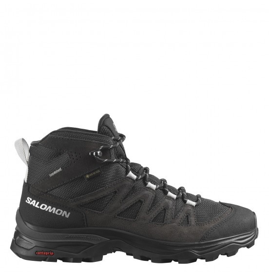 SALOMON X WARD LEATHER MID GTX W Γυναικεία μποτάκια πεζοπορίας (471819)  EBONY/PHANTOM/BLACK