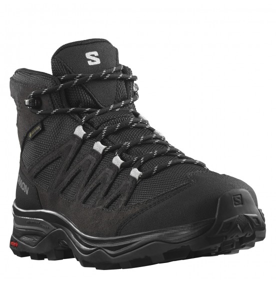 SALOMON X WARD LEATHER MID GTX W Γυναικεία μποτάκια πεζοπορίας (471819)  EBONY/PHANTOM/BLACK