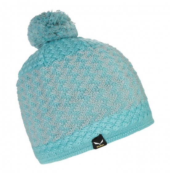 SALEWA ANTELAO WOOL POM POM BEANIE AQUA 25079-3391
