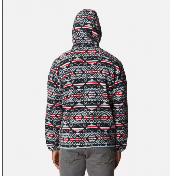 COLUMBIA M Helvetia Hoodie 2013705-012 Black Checkered Peaks Multi