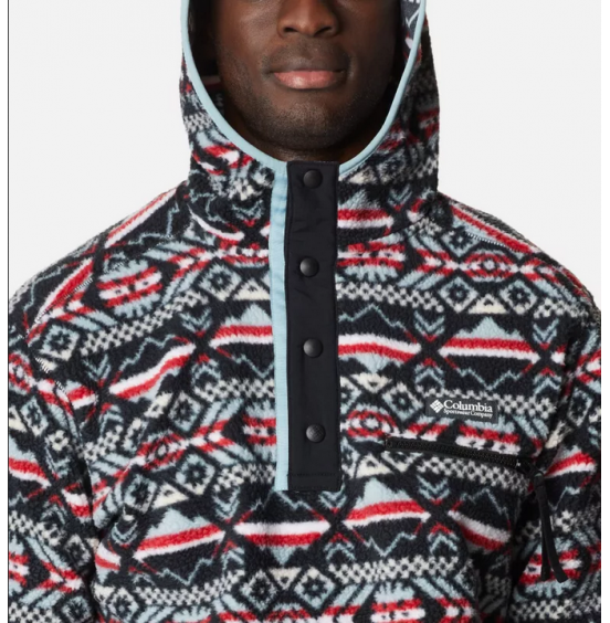 COLUMBIA M Helvetia Hoodie 2013705-012 Black Checkered Peaks Multi