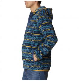 COLUMBIA M Helvetia Hoodie 2013705-465 Collegiate Navy Checkered Peaks Multi