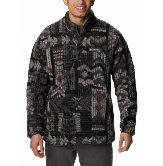 COLUMBIA M's Rugged Ridge™ II Printed Sherpa Half Snap Fleece 2054221-011 Shark Pathways Print