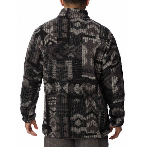 COLUMBIA M's Rugged Ridge™ II Printed Sherpa Half Snap Fleece 2054221-011 Shark Pathways Print