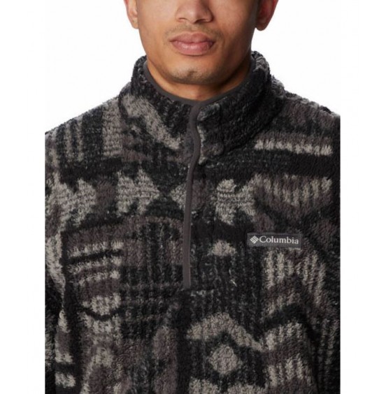 COLUMBIA M's Rugged Ridge™ II Printed Sherpa Half Snap Fleece 2054221-011 Shark Pathways Print