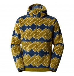 THE NORTH FACE M CAMPSHIRE FLEECE HOODIE NF0A84HX0VH1 Sulphur Moss Mountain Geo Print