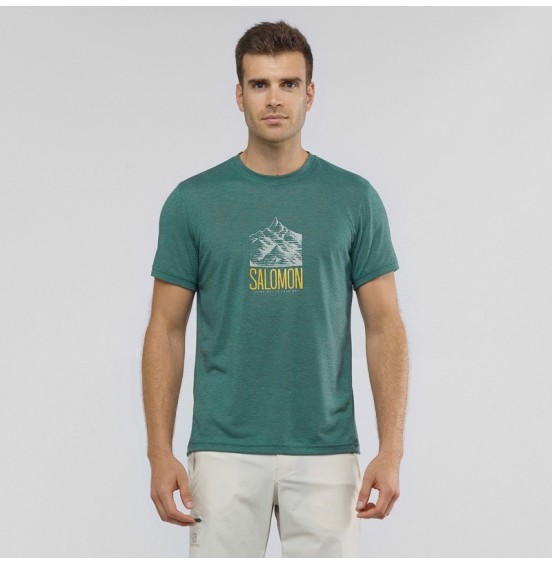 SALOMON EXPLORE GRAPHIC TEE BALSAM GREEN (LC1271700)