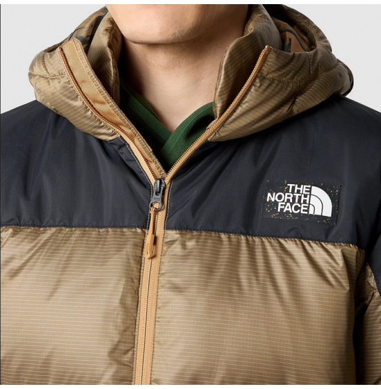 TΗΕ NORTH FACE M DIABLO RECYCLED DOWN HOODED JACKET NF0A7ZFQK0M ALMOND BUTTER/TNF BLACK