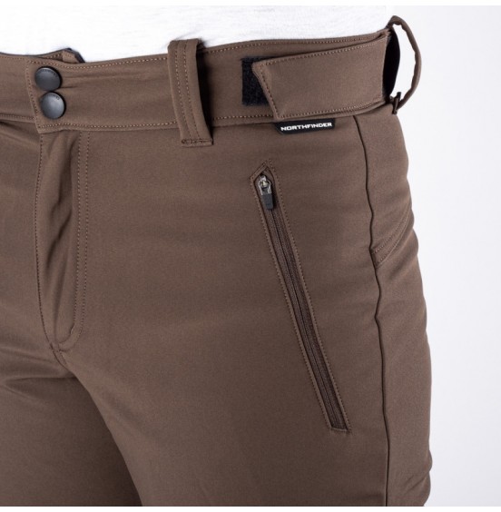 NORTHFINDER MADZER STRECH SOFTSHELL TROUSERS MUSTANG (NO-34351OR)