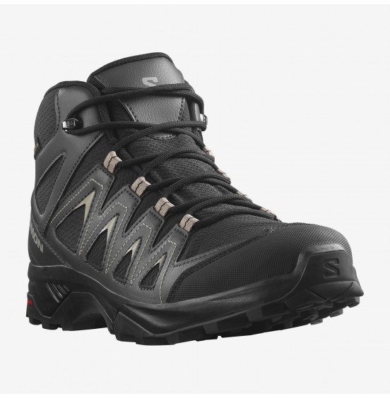 SALOMON X BRAZE MID GORE-TEX 471748 ΑΝΔΡΙΚΑ ΜΠΟΤΑΚΙΑ ΠΕΖΟΠΟΡΕΙΑΣ BLACK/PHANTOM/VINTAGE KHAKI