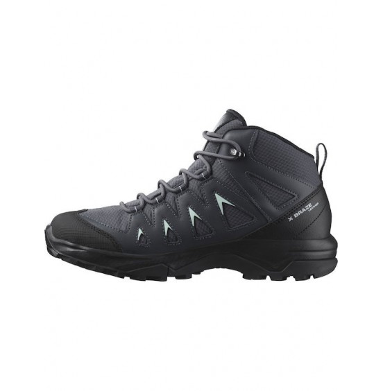 SALOMON X BRAZE MID GORE-TEX W 471811 Γυναικεία Ορειβατικά Μποτάκια Ebony/India Ink/Bleached Aqua