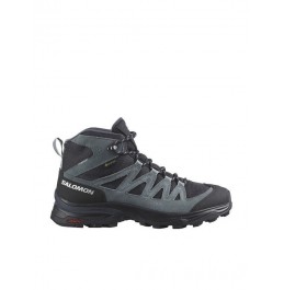 SALOMON X WARD LEATHER MID GTX W Γυναικεία μποτάκια πεζοπορίας 471820 INDIA INK/BLACK/STORMY WEATHER