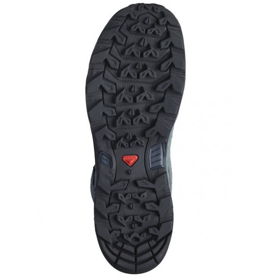 SALOMON X WARD LEATHER MID GTX W Γυναικεία μποτάκια πεζοπορίας 471820 INDIA INK/BLACK/STORMY WEATHER