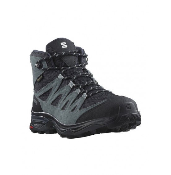 SALOMON X WARD LEATHER MID GTX W Γυναικεία μποτάκια πεζοπορίας 471820 INDIA INK/BLACK/STORMY WEATHER
