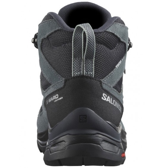 SALOMON X WARD LEATHER MID GTX W Γυναικεία μποτάκια πεζοπορίας 471820 INDIA INK/BLACK/STORMY WEATHER