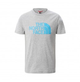 THE NORTH FACE YOUTH EASY TEE LIGHT GREY HEATHER/MERIDIAN BLUE (NF00A3P7GFF)