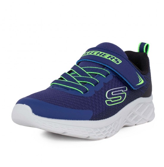 SKECHERS 403924L/NBLM MICROSPEC II-ZOVRIX NAVY/BLACK/LIME
