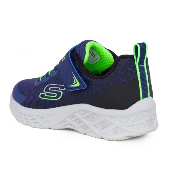 SKECHERS 403924L/NBLM MICROSPEC II-ZOVRIX NAVY/BLACK/LIME