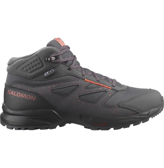 SALOMON OUTWAY MID CSWP JUNIOR  WATERPROOF 472836 MAGNET/PHANTOM/CORAL