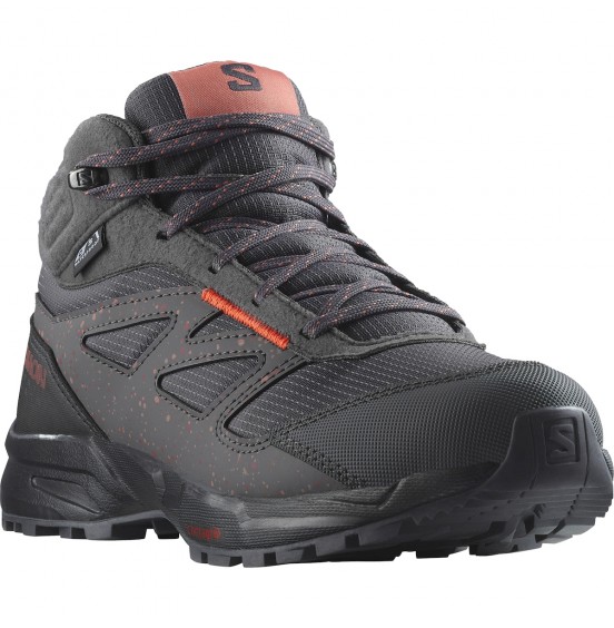 SALOMON OUTWAY MID CSWP JUNIOR  WATERPROOF 472836 MAGNET/PHANTOM/CORAL