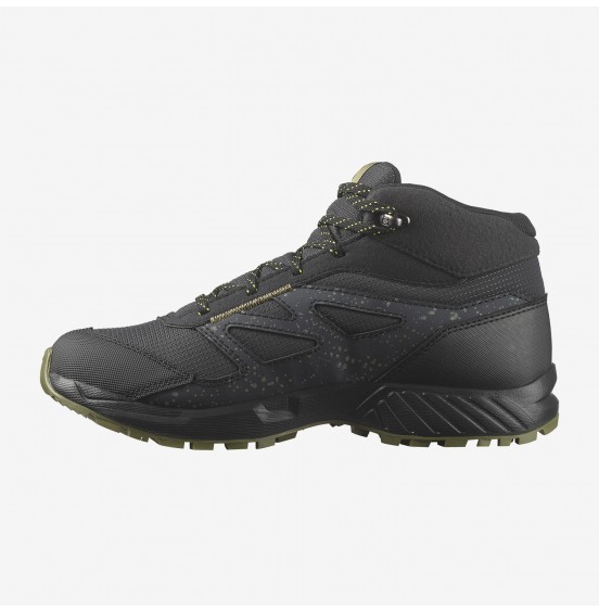 SALOMON OUTWAY MID CSWP JUNIOR  WATERPROOF 472835 PHANTOM/BLACK/YELLOW